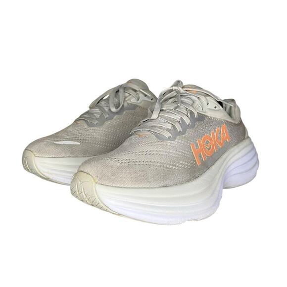 ***SOLD*** Hoka Bondi 8 Running Walk Shoes Size 8.5 Hoka One One Gray - Picture 2 of 6